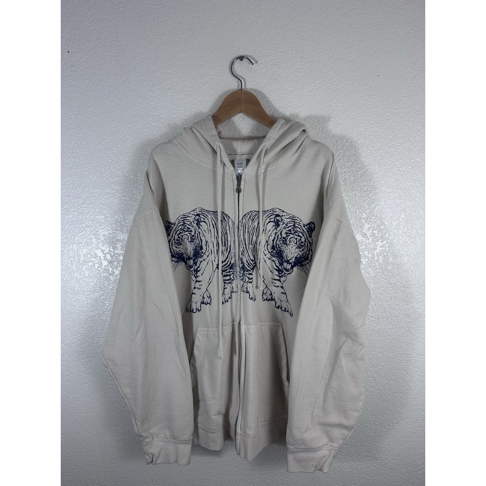 Project Social T x Urban Outfitters Tiger Graphic Full Zip Hoodie